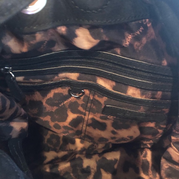 B.Makowsky Black Suede Hobo Bag - Picture 4 of 6